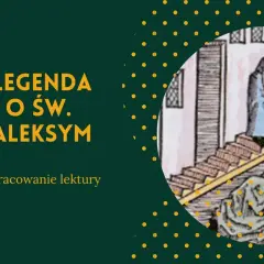 Legenda o świętym Aleksym: ilustracja przedstawia scenę z życia świętego, gdzie ktoś wylewa wodę na leżącą postać.