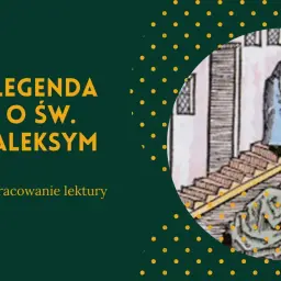 Legenda o świętym Aleksym: ilustracja przedstawia scenę z życia świętego, gdzie ktoś wylewa wodę na leżącą postać.